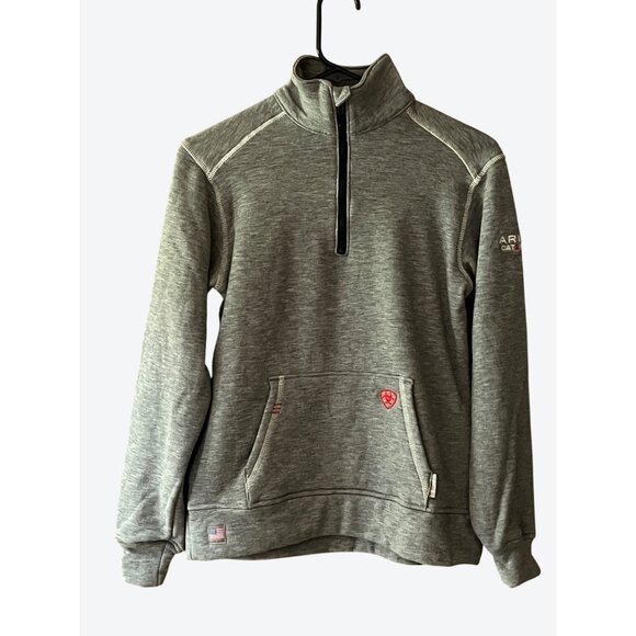 Ariat Tops - Ariat FR Cat 2 Small Primo Fleece 2.0 1/4 Zip Midweight Gray Work Sweater